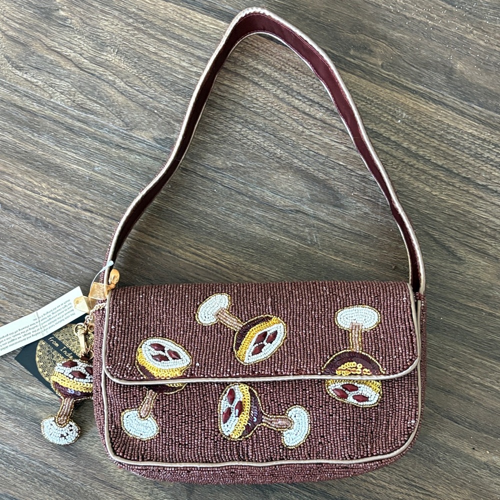 Beaded espresso martini purse